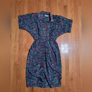 3/$10⭐ Vintage Willy's Influence Dress, Women's 12, Purple/Teal